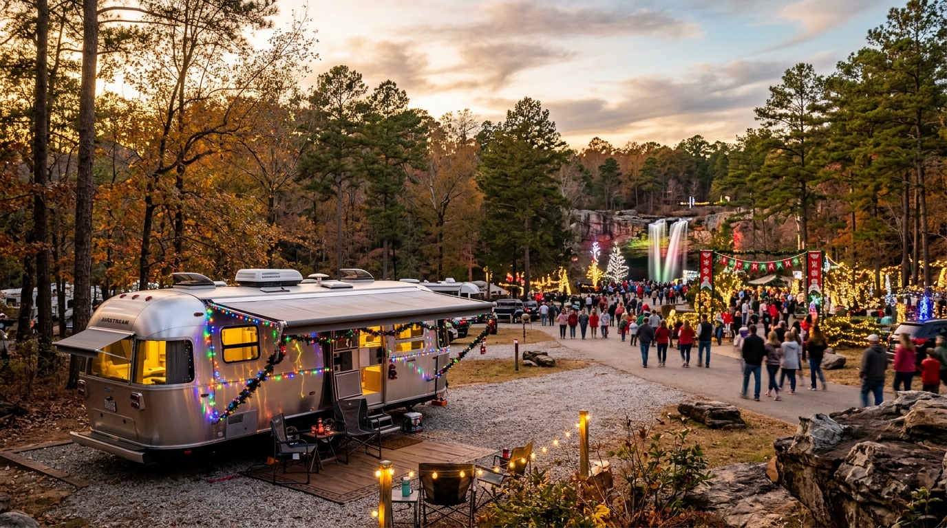 RV rental for Christmas at the Falls near Gadsden