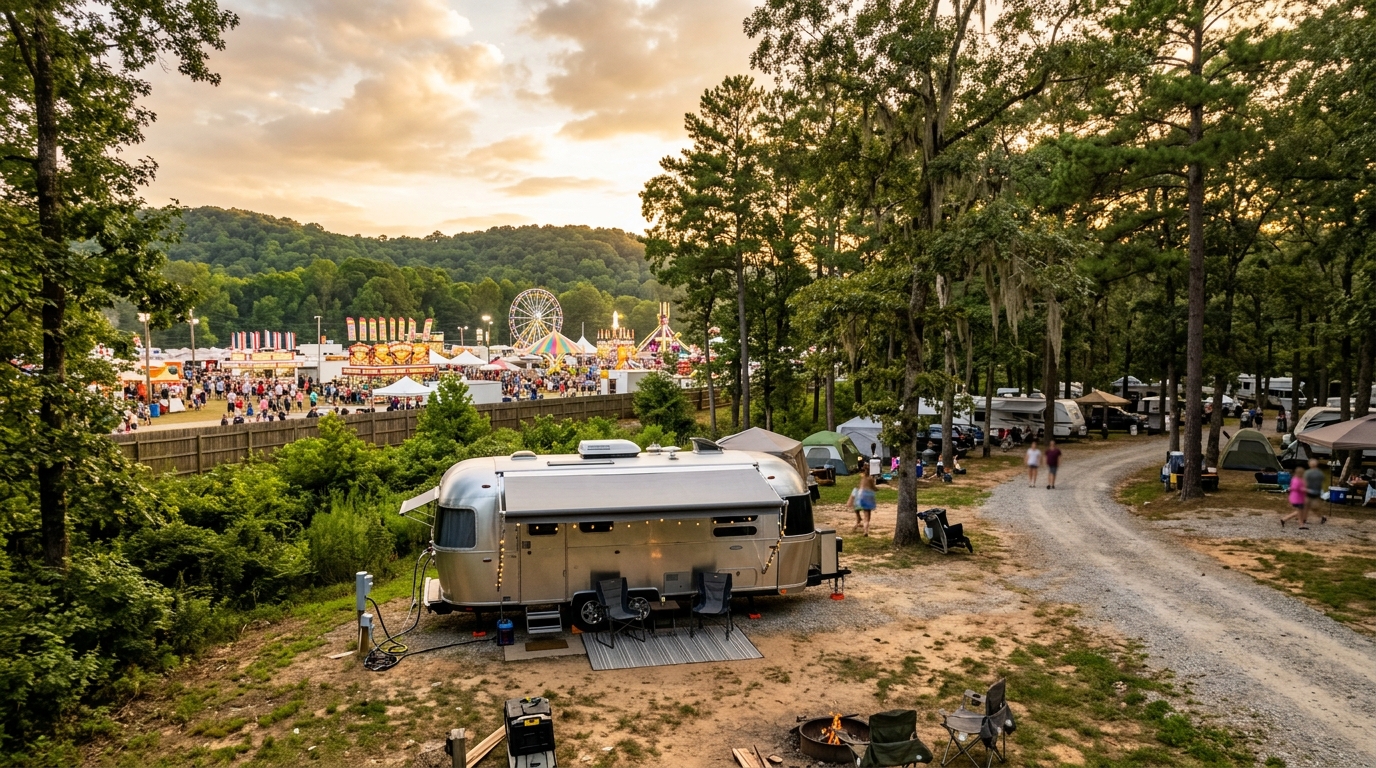 RV rental for DeKalb County VFW Agricultural Fair near Gadsden