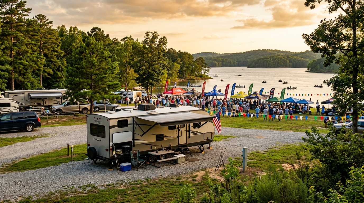 RV rental for Crappie Masters / Weiss Lake Fishing Tournaments near Gadsden
